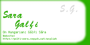 sara galfi business card