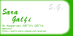 sara galfi business card